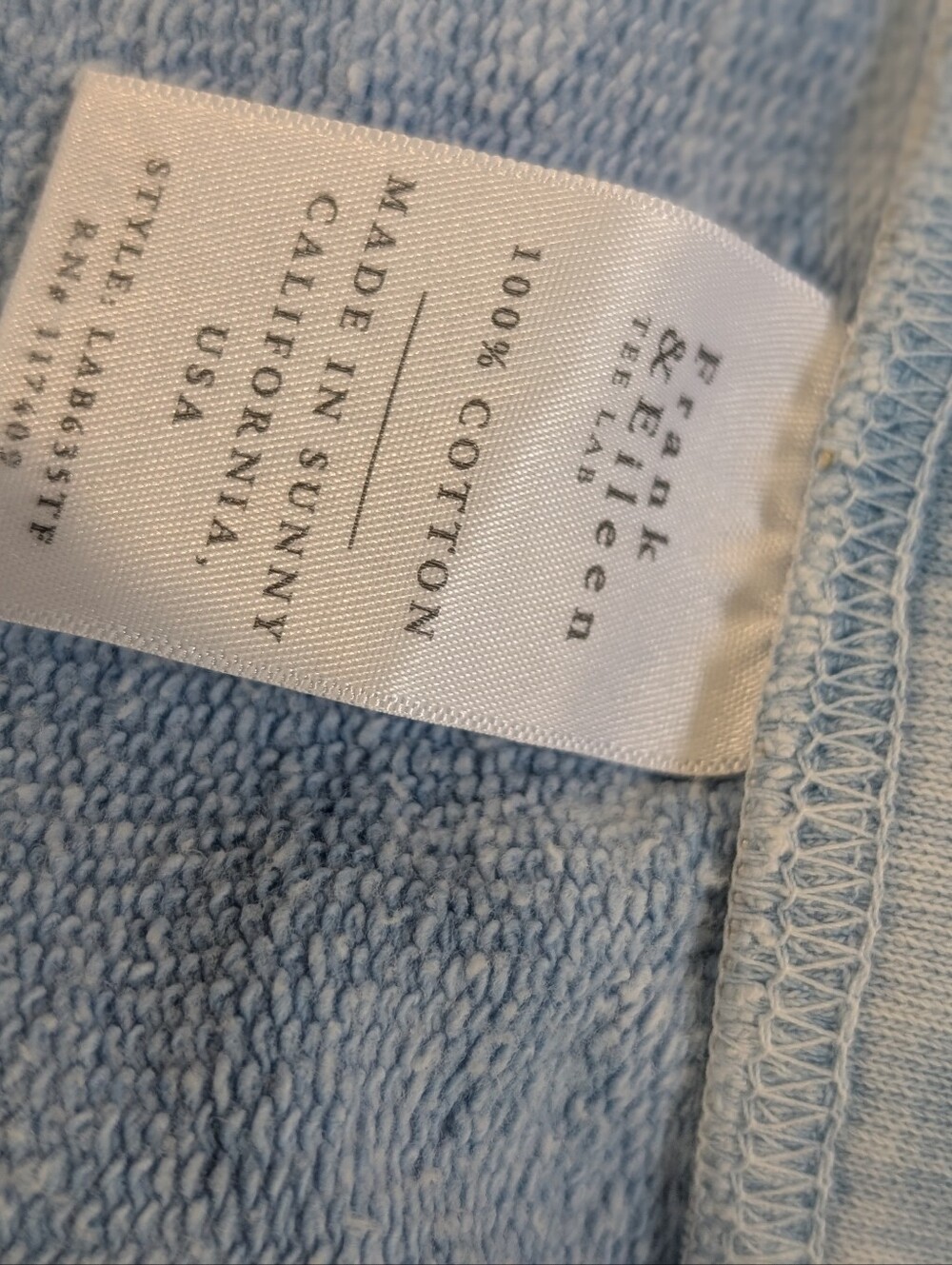 Frank & Eileen Tee Lab - Pearl Favorite Mineral Blue Sweatshorts Size Large - Picture 12 of 12
